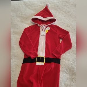 North Pole kids size 8 Santa pajamas